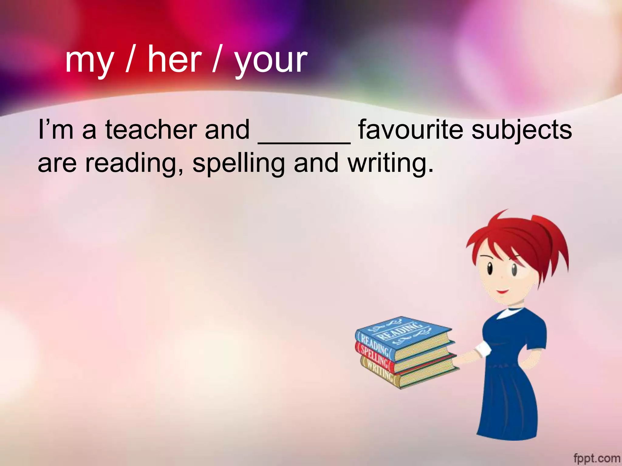 Is this your book possessive adjectives | PPTX