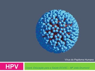 Vírus do Papiloma Humano

HPV

Coord. Educação para a Saúde ECVSC – Mª João Drumond

 