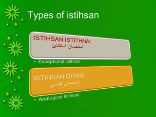 Types of istihsan
 