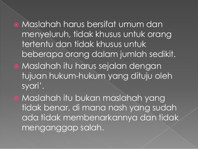 Istihsan Urf Istishab Marsalah Mursalah