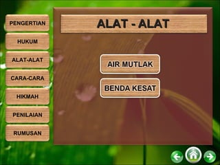 ALAT - ALAT PENGERTIAN HUKUM ALAT-ALAT CARA-CARA HIKMAH PENILAIAN RUMUSAN 