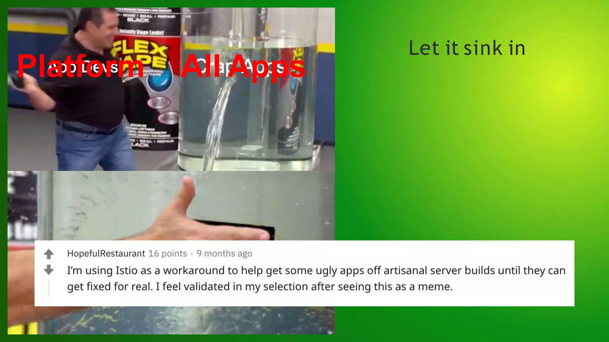 © 2020 InﬂuxData. All rights reserved. 9
Let it sink in
Platform All Apps
 