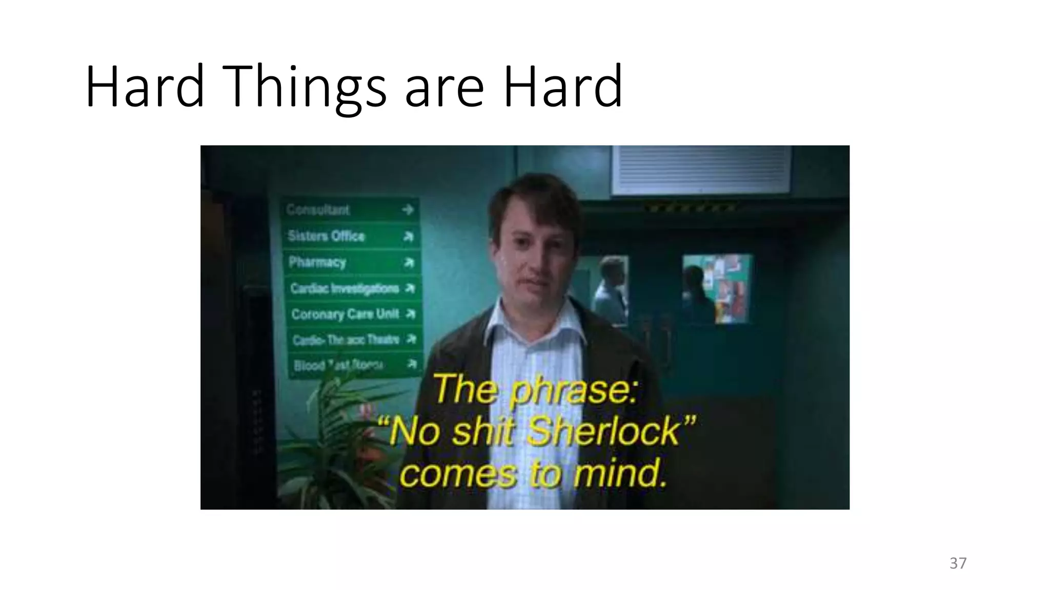 Hard Things are Hard
37
 