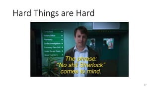 Hard Things are Hard
37
 