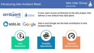 Istio Ambient Mesh in ACTION - Istio UG Singapore - 22June,2023 | PDF