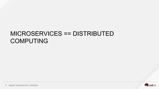 INSERT DESIGNATOR, IF NEEDED7
MICROSERVICES == DISTRIBUTED
COMPUTING
 
