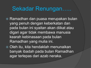 Maksud ramadhan al mubarak