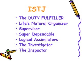 Portrait of an ISTJ - the Duty Fulfiller  Istj, Istj personality,  Character words