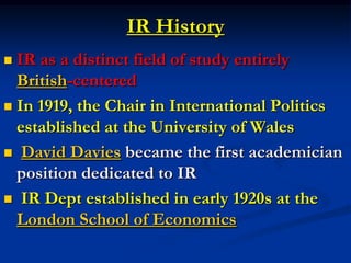 Theories of I.R-1