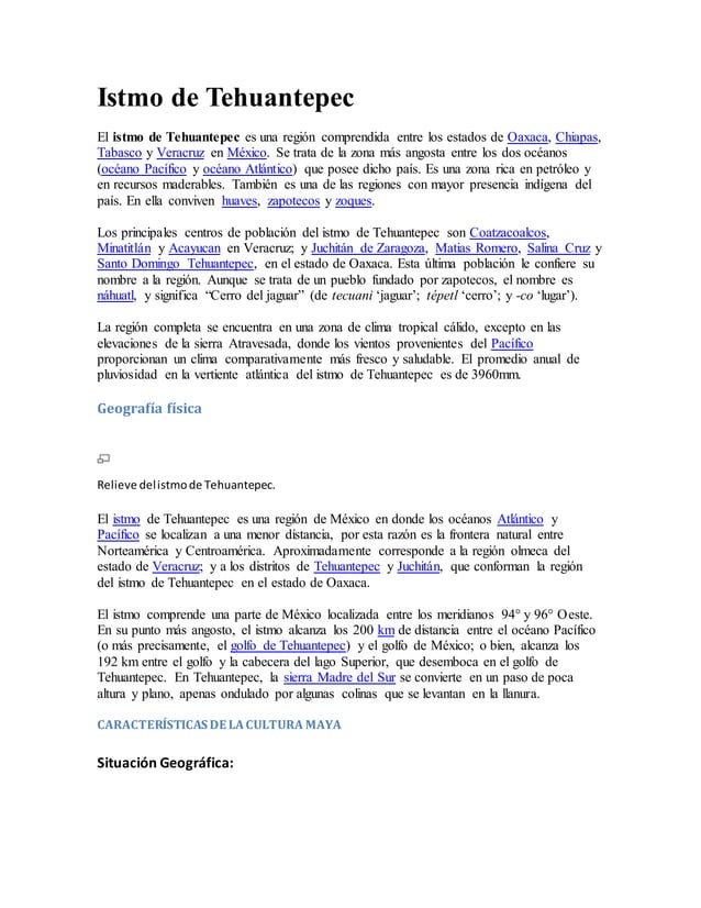 Istmo de tehuantepec PDF