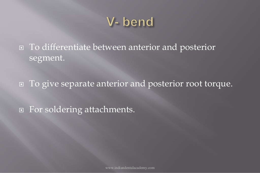 1ST, 2ND AND 3RD ORDER BENDS IN STANDARD EDGEWISE APPLIANCE SYSTEM /F…