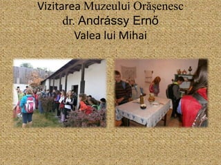 Vizitarea Muzeului Orăşenesc
dr. Andrássy Ernő
Valea lui Mihai
 