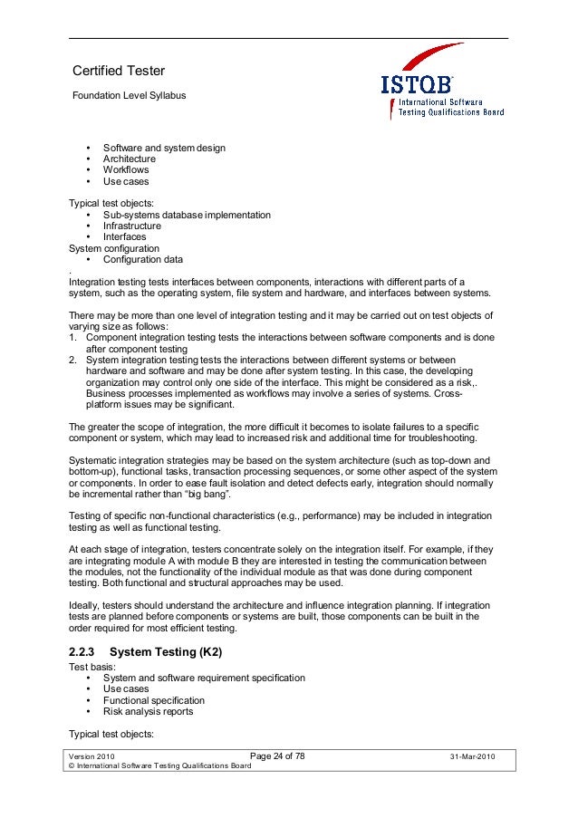 Foundation Software Testing Istqb Certification Pdf Files Krmultifiles Foundation Software Testing Istqb Certification Pdf Files Krmultifiles