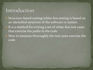 Test design techniques: Structured and Experienced-based techniques | PPTX