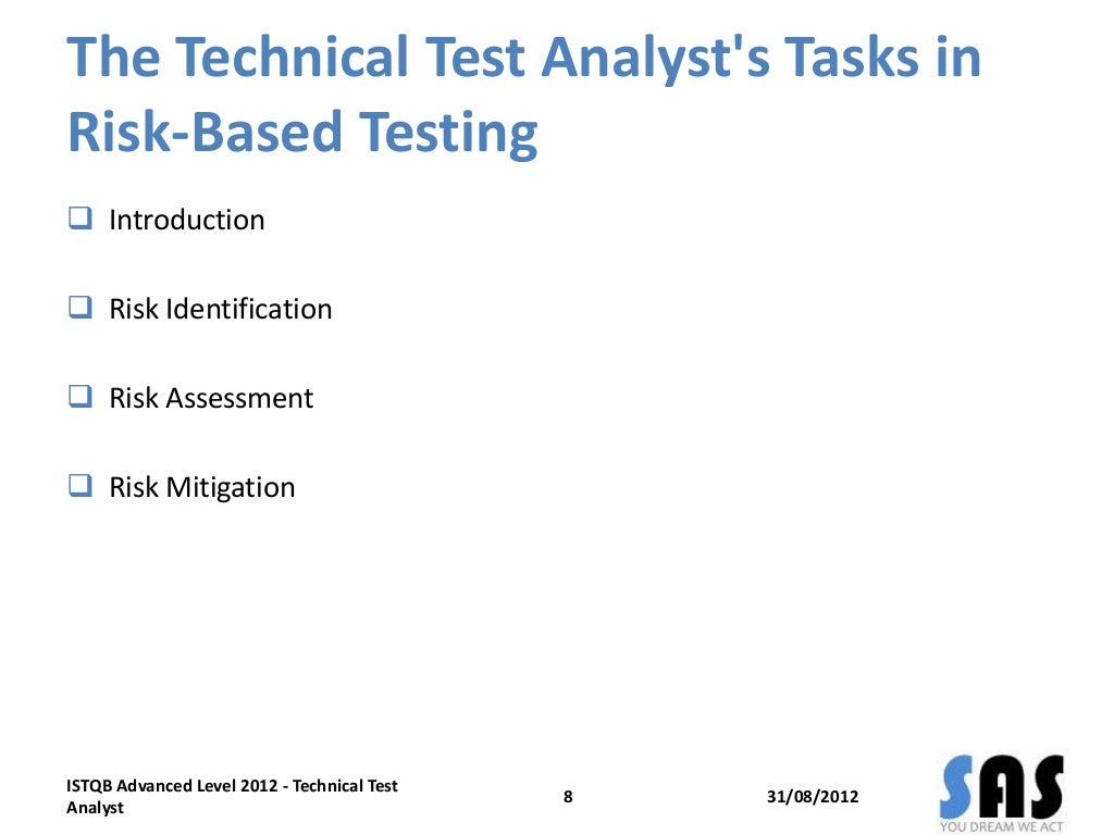 ISTQB Technical Test Analyst 2012 Training The Technical Test Analy…