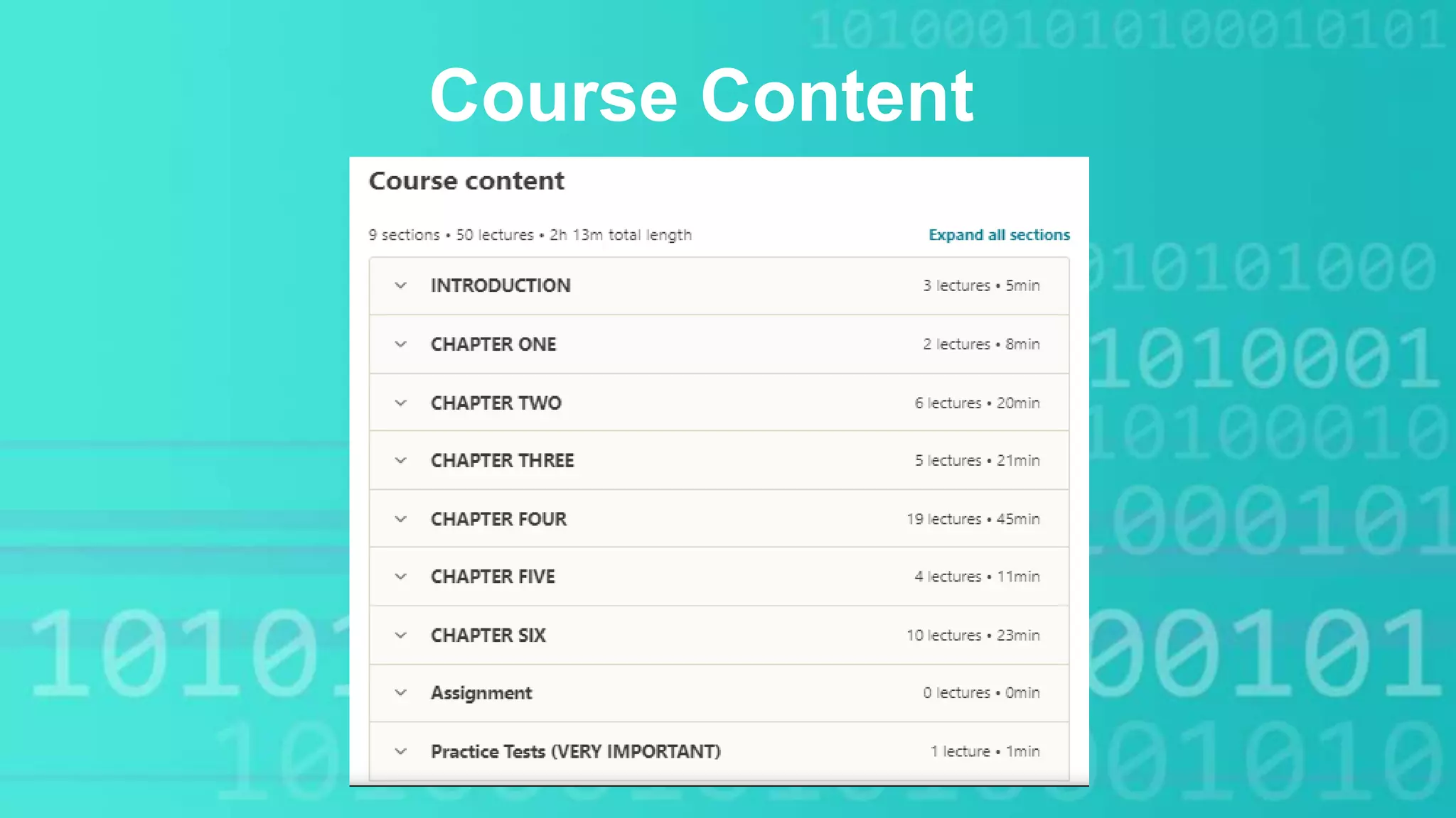 Course Content
 