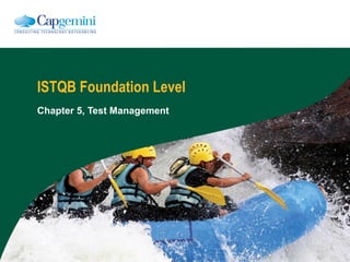 ISTQB Foundation Level
Chapter 5, Test Management
 