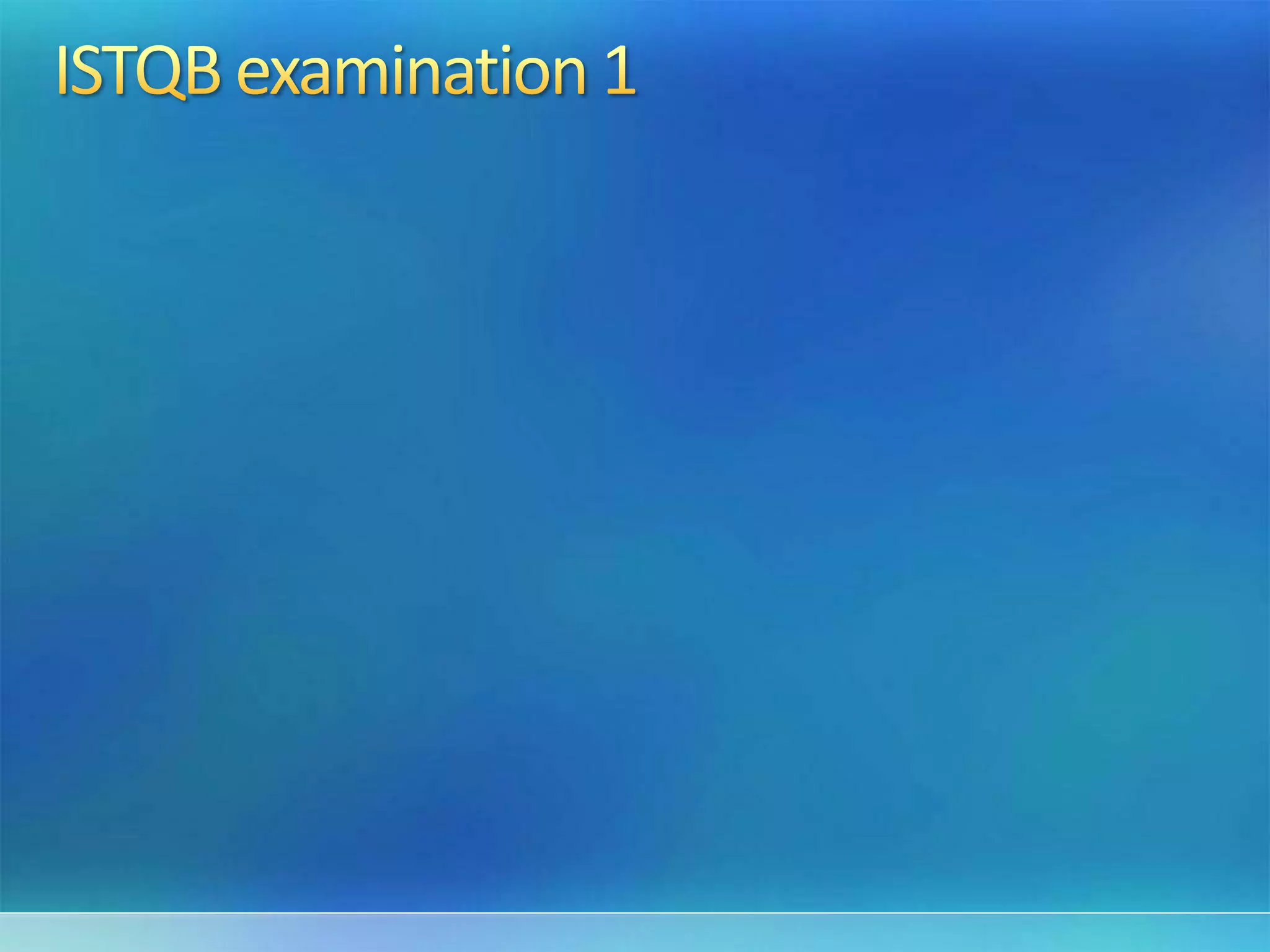 Istqb foundation level