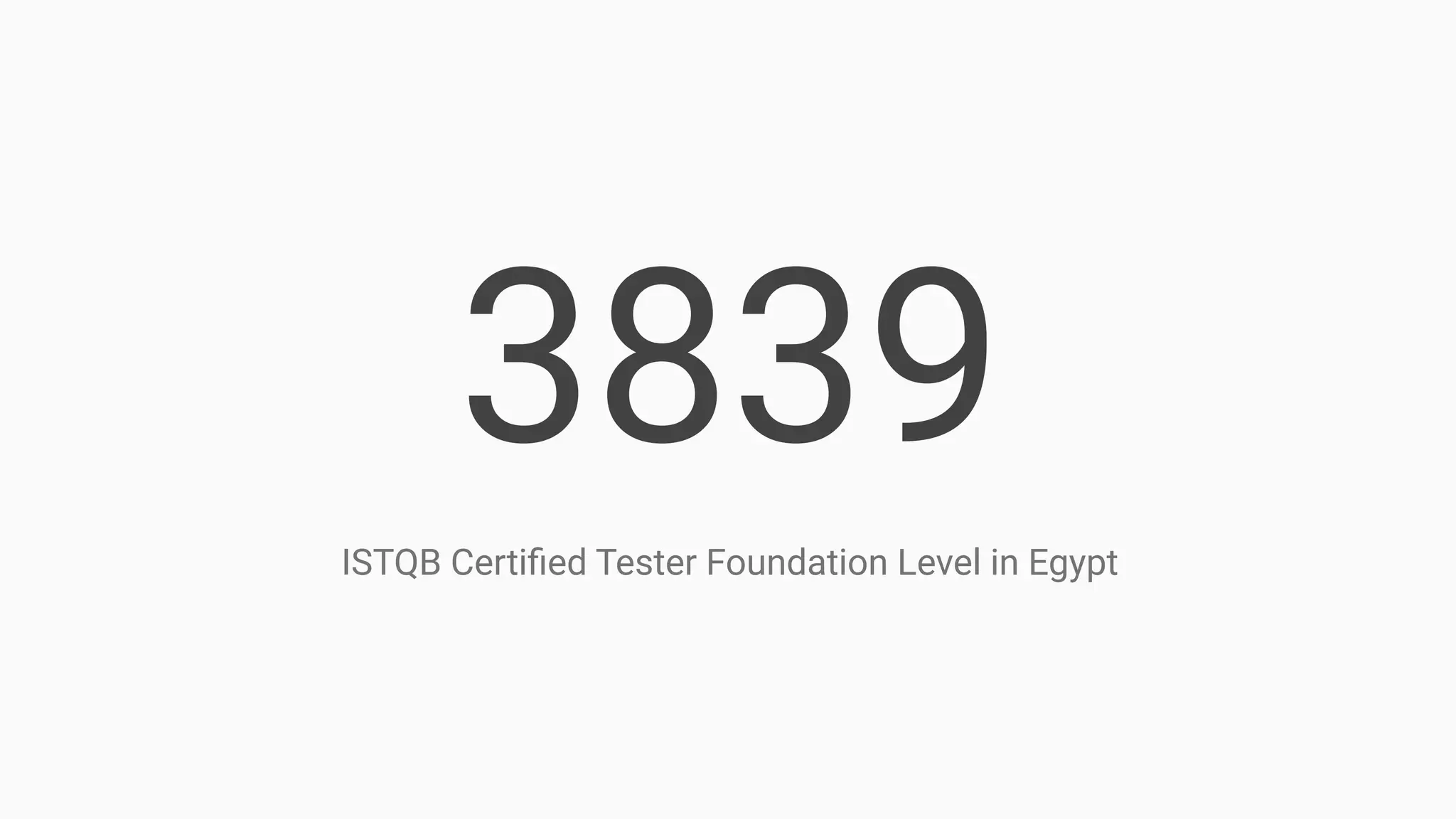 3839
ISTQB Certiﬁed Tester Foundation Level in Egypt
 