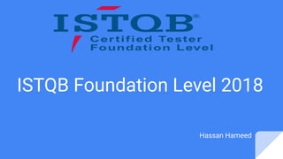 Istqb foundation level training 2018 syllabus - day1 intro | PDF