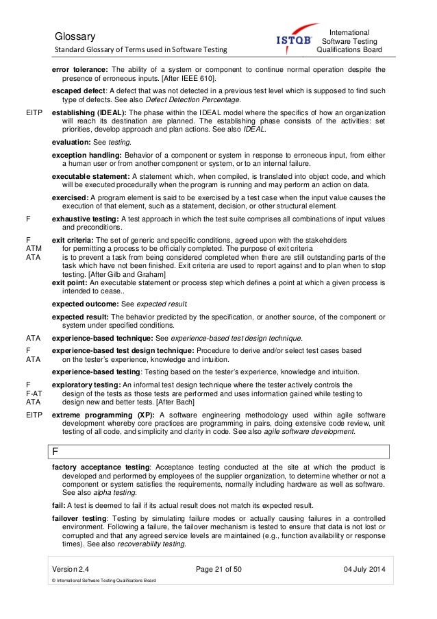 Istqb Glossary