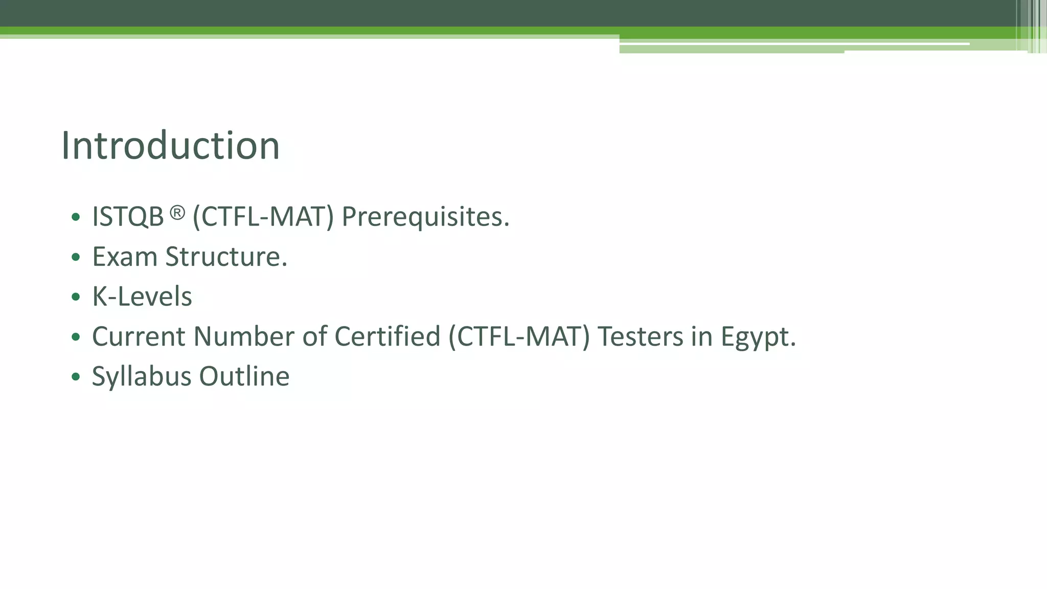 ISTQB Certified Mobile Application Tester - intro