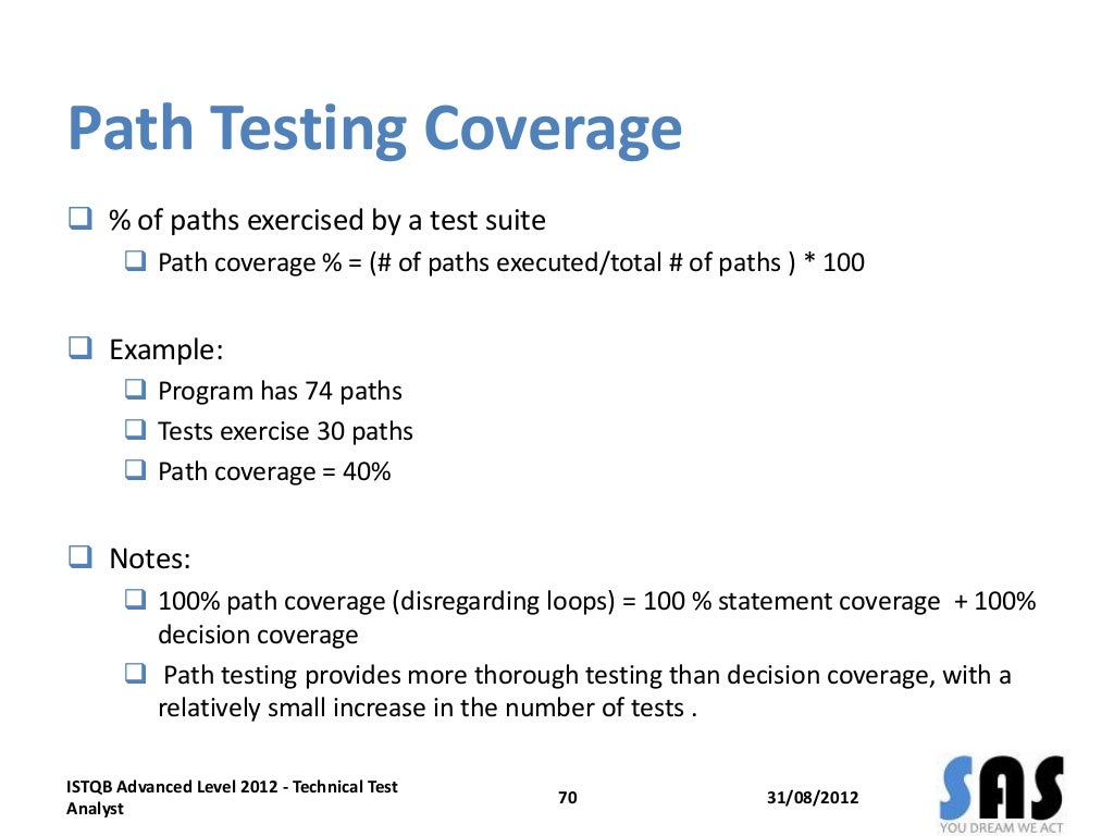 ISTQB Technical Test Analyst 2012 Training StructureBased Testing