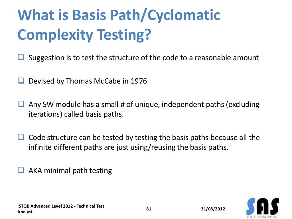 ISTQB Technical Test Analyst 2012 Training StructureBased Testing