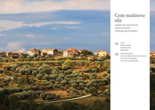 Ceste maslinova
ulja
STrADE DELL’OLIO D’OLIVA
Olive Oil Routes
StRaSSen des Olivenöls

56

Uvod
Introduzione
Introduction
Einleitung

60

Popis maslinara
Lista dei produttori d’olio d’oliva
List of Olive Growers
Liste der Olivenbauern

 