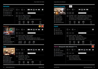 Umag, Novigrad, Buje, Brtonigla

Belveder
Viktor, Dalibor i Dean Širol
Karigador 51, Novigrad
+385 (0)52 735 199
+385 (0)52 722 158

Umago, Cittanova, Buie, Verteneglio

Damir & Ornella
70

24

70

11:00 - 23:00

0

12:00 - 15:30
19:30 - 23:30

1 2 3 4 5 6 7

1 2 3 4 5 6 7

Riba u soli - Škarpina na dalmatinski

Cittanova d.o.o

Pesce al sale - Scorfano alla dalmata

Zidine 5, Novigrad

Scampi crudi - Sashimi - Specialità di pesce (a base di alimenti crudi)

Fish in salt - Dalmatian Grouper 	

dalibor.sirol@gmail.com

+385 (0)52 758 134

Raw langoustines - Fish specialities (based on raw ingredients)

+385 (0)52 758 007

Roh marinierte Scampi - Fischspezialitäten (großteils roh mariniert)

Fisch im Salzmantel - Großer Roter Drachenkopf auf dalmatinische Art 

Sirovi škampi - Sashimi - Riblji specijaliteti (bazirani na sirovom jelu)

cittanova@net.hr
www.damirornella.com

34,5

16

17

17

84,5

Buščina

36

18

18

20

92

David
50

Damir Lukež

50

40

40

Kaštel 120 c, Buje

12:00 - 24:00

Fabiana Mijanović
Buščina 18, M. na Krasu, Umag
+385 (0)52 732 088

+385 (0)52 777 090

1 2 3 4 5 6 7

+385 (0)99 348 1564

11:00 - 22:00

1 2 3 4 5 6 7

Tjestenina s tartufima - Janjetina pod pekom

Tjestenina s tartufima - Jela s ognjišta

Pasta con tartufi - Agnello sotto la campana

Pasta al tartufo - Piatti preparati al camino

Pasta with truffles - Lamb pod pekom (prepared under a baking lid)

Pasta with truffles - Dishes prepared in the fireplace

Teigwaren mit Trüffeln - Lammfleisch pod pekom (unter der Backglocke zubereitet)

Nudeln mit Trüffeln - Speisen vom offenen Kamin

+385 (0)52 742 218
fabiana.mijanovic@gmail.com
www.konoba-buscina.hr

34

15

17

16,5

82,5

Dijana (Kempinski Hotel Adriatic*****)

Čok
30

Hoteli Skiper

22

86

90

Alberi 300 a, Savudrija
+385 (0)52 707 152

12:00 - 15:00
18:00 - 23:00
Fox trade d.o.o
Sv. Antona 2, Novigrad
+385 (0)52 757 643
+385 (0)98 255 894

1 2 3 4 5 6 7

dijana.adriatic@kempinski.com
www.kempinski.com

Riblji specijaliteti - Sirova riba

18:30 - 22:00

1 2 3 4 5 6 7

Istarska i mediteranska kuhinja

Specialità di pesce - Pesce crudo

Cucina istriana e mediterranea

Fish specialities - Raw fish	

Istrian and Mediterranean cuisine

Fischspezialitäten - Roh marinierter Fisch

Istrische und Mittelmeerische Küche

fox.trade.d.o.o@pu.t-com.hr
sergio.jugovac@pu.t-com.hr

88

ISTRA GOURMET 2013

36

18

18

18

90

www.istra.com

www.istra.com

ISTRA GOURMET 2013

89

 