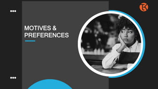 MOTIVES &
PREFERENCES
 