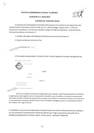 Istruzioni iscrizioni a.s. 2013/2014
