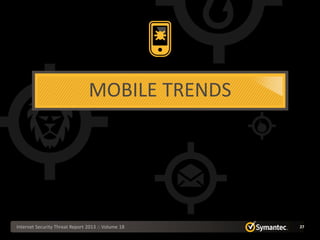 MOBILE TRENDS




Internet Security Threat Report 2013 :: Volume 18   27
 