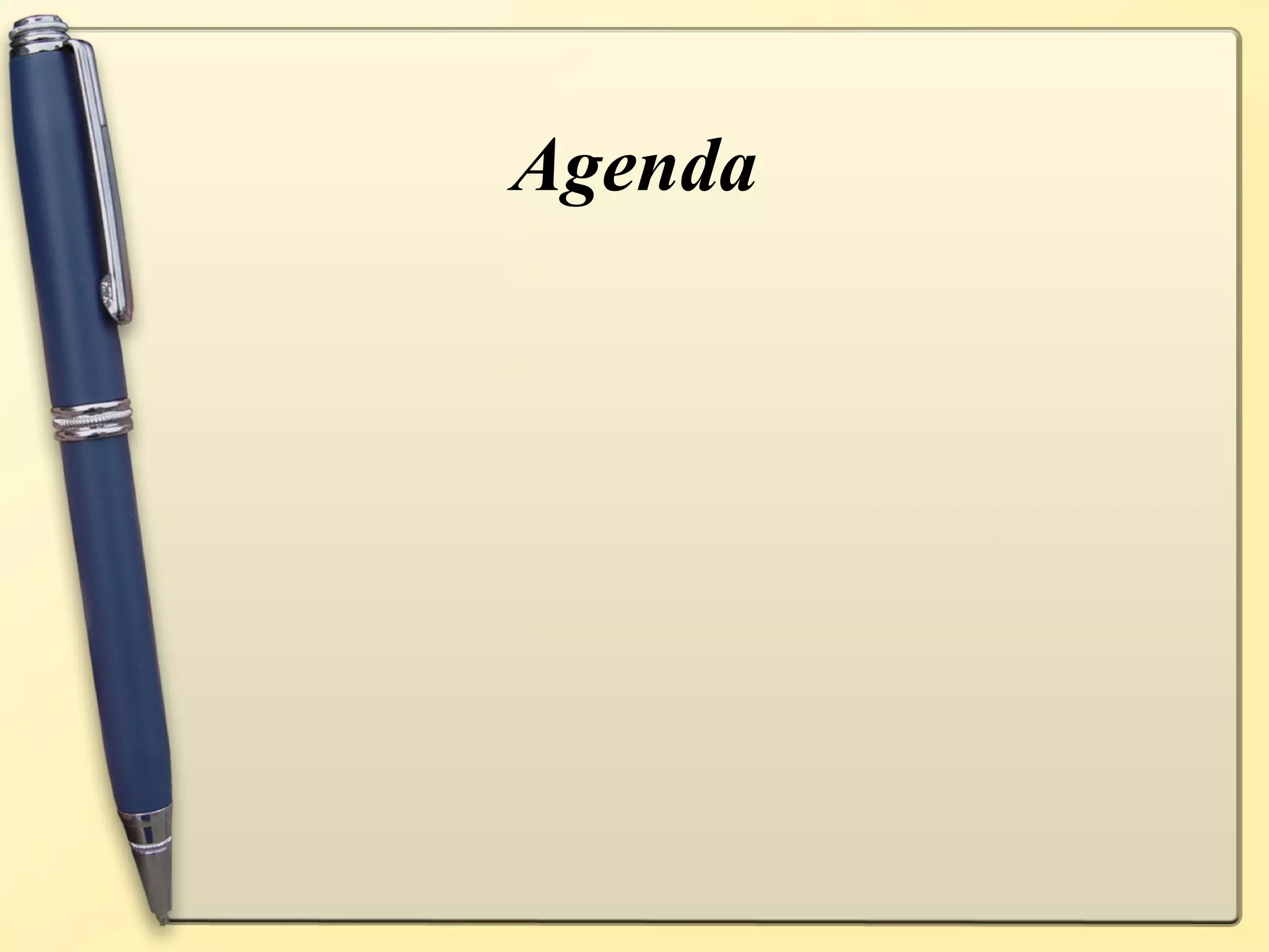Agenda