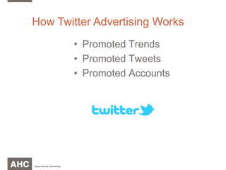 How Twitter Advertising WorksPromoted TrendsPromoted TweetsPromoted Accounts
