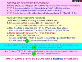 Fv Problems Ist year engineering-graphics-ed-for-be-students (1) (1) | PPT
