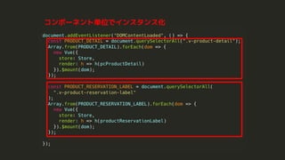 コンポーネント単位でインスタンス化
 