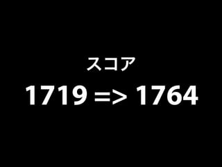 スコア 
1719 => 1764 
 
