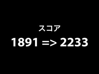 スコア 
1891 => 2233 
 