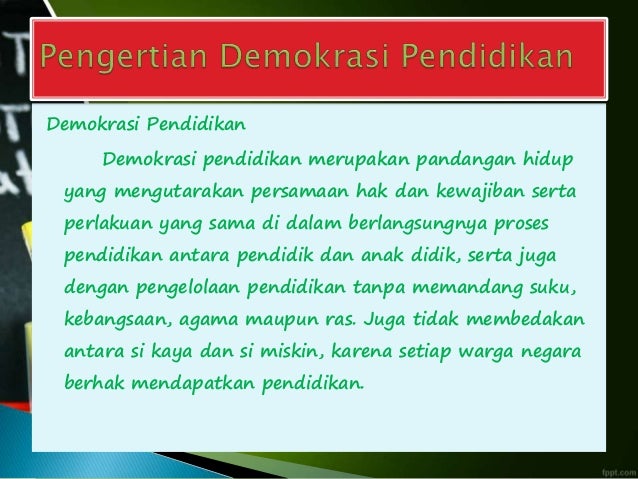 Isu Demokrasi Pendidikan