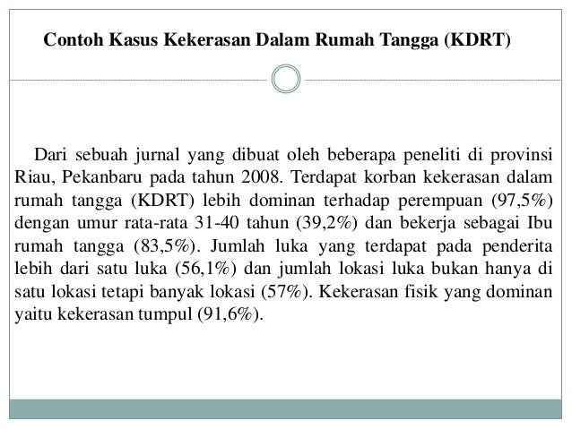 Isu Gender Dan Kdrt
