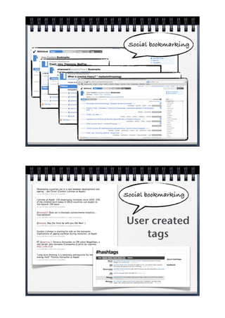Social bookmarking




Social bookmarking



User created
    tags
 