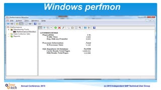 (c) 2015 Independent SAP Technical User GroupAnnual Conference, 2015
Windows perfmon
 