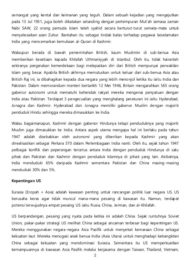 Isu Kashmir Dan Kepentingan Us