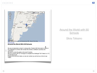 Around the World with 80
Schools
Silvia Tolisano
62
 