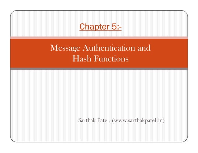 Is unit 5_message authentication and hash functions | PDF
