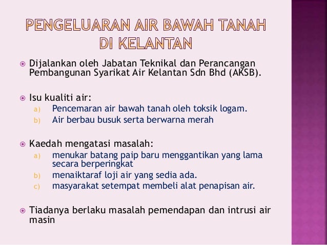 Isu pengeluaran air bawah tanah batang padang,