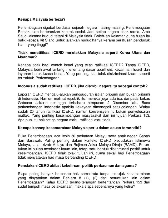 Isu Ratifikasi Icerd