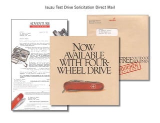 Isuzu Test Drive Solicitation Direct Mail
 
