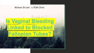 Is Vaginal Bleeding
Linked to Blocked
Fallopian Tubes?
Wuhan Dr.Lee’s TCM Clinic
 